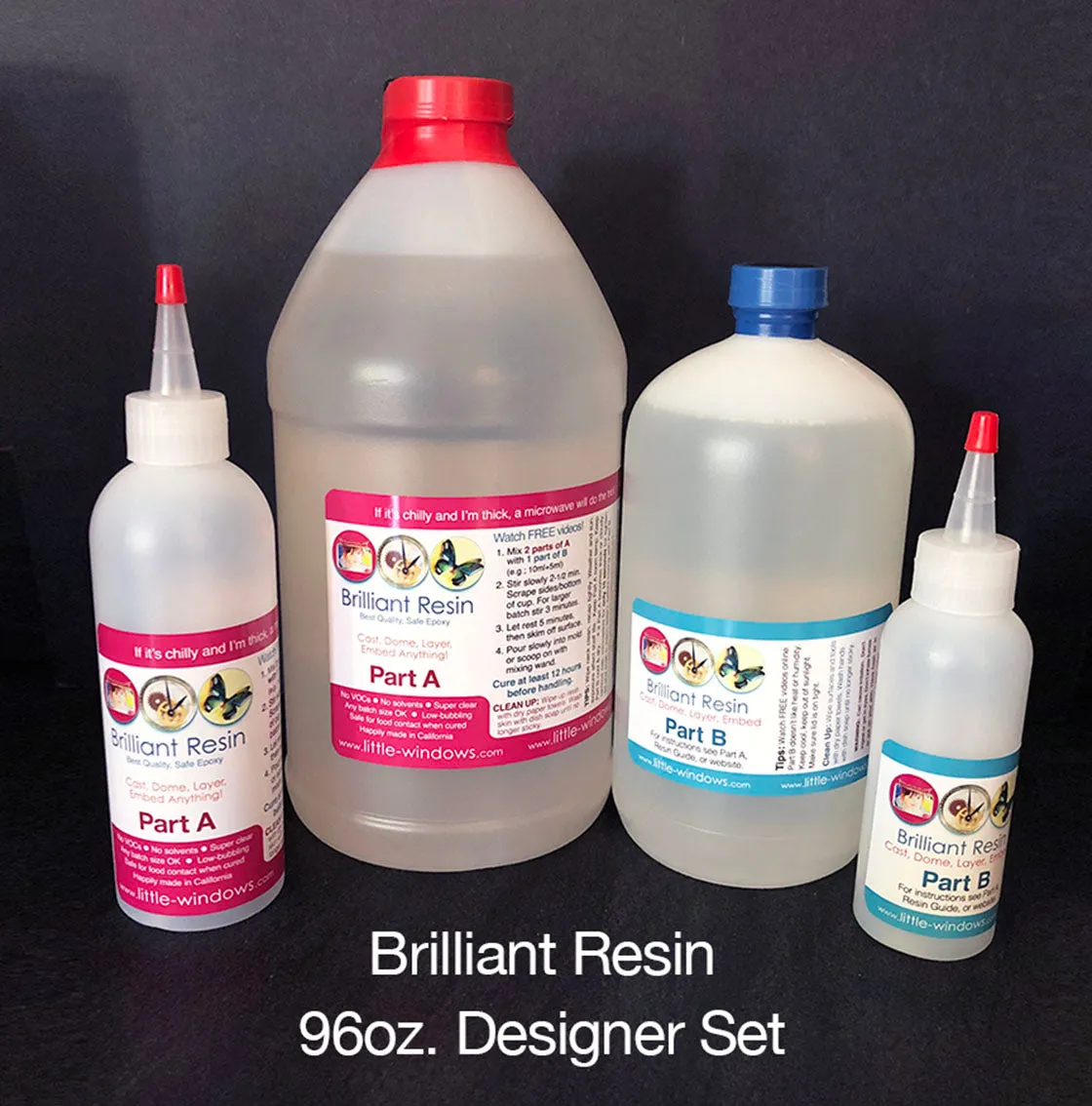 Brilliant Resin 96oz. Designer Set with smaller refillable bottles (US ONLY)