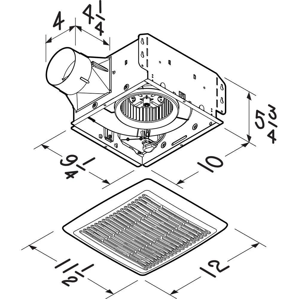 Broan AE50110DC Bathroom Exhaust Fan 50-110 CFM