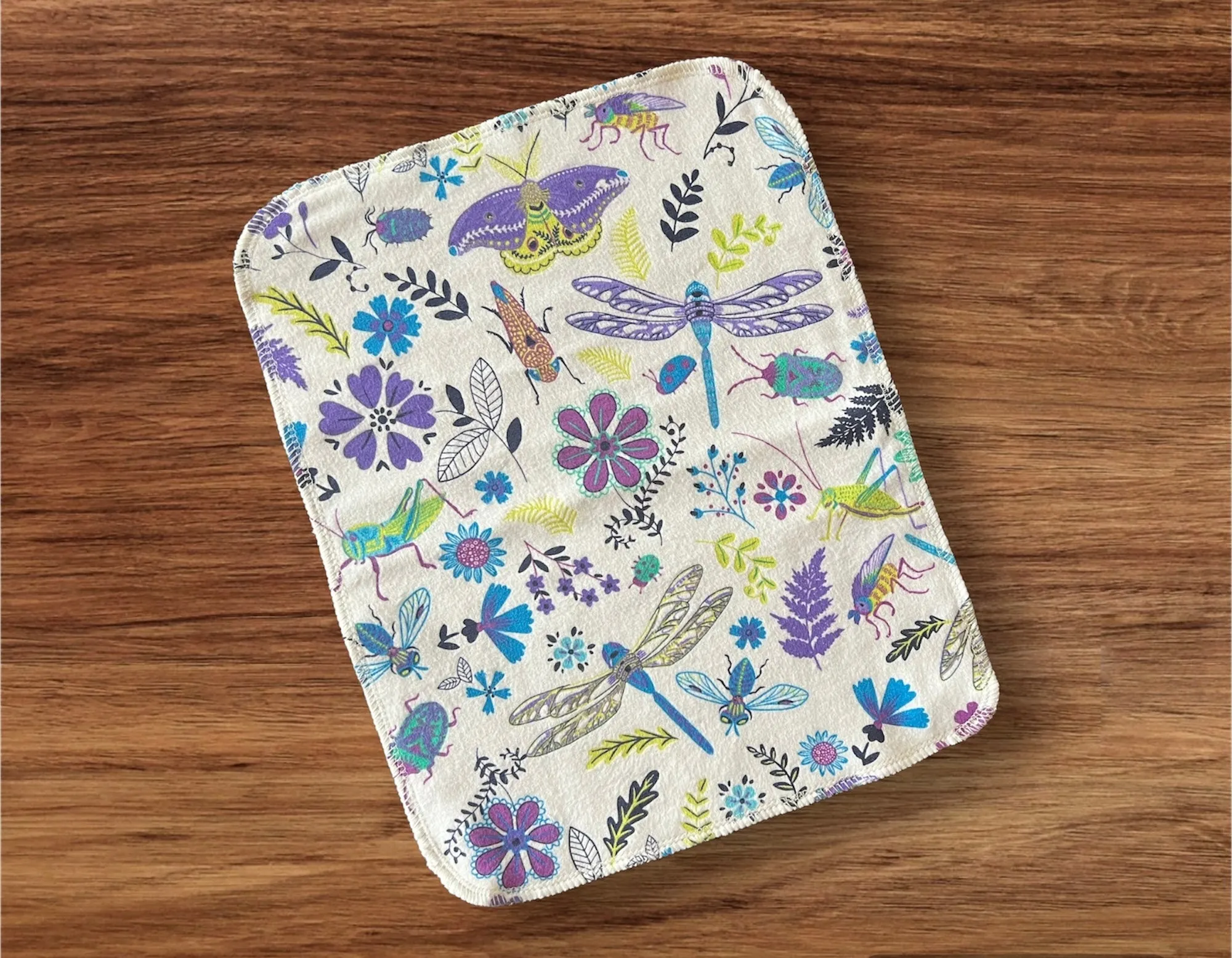 Bugs & Plants 2ply flannel reuseable paper towels