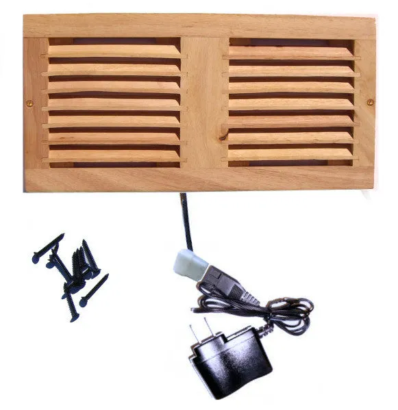 CabCool 1202W Lite 5 volt Dual 120mm Fan Cooler Kit with Wood Grill for Cabinet / Home Theater