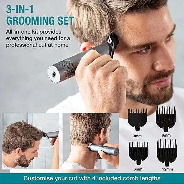 Carmen Titan Cordless Hair Clipper Set – Titanium | EDL C81083