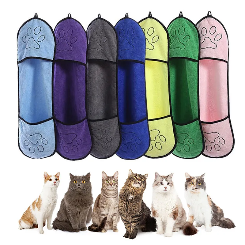 Cat Bath Towel Highly Absorbent Pet Towels