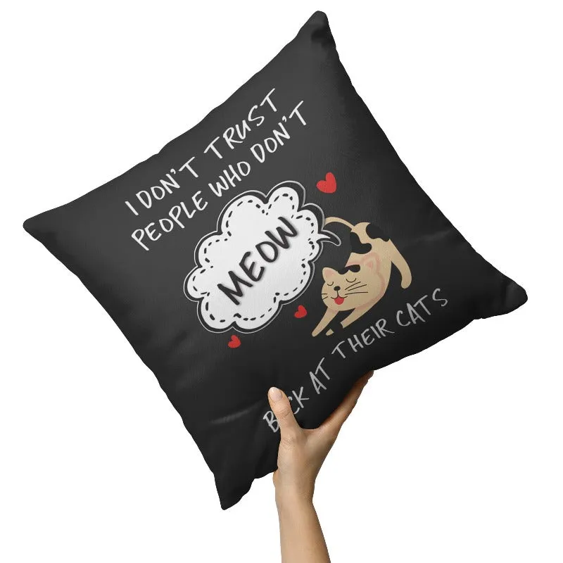 Cat Meow Throw Pillows