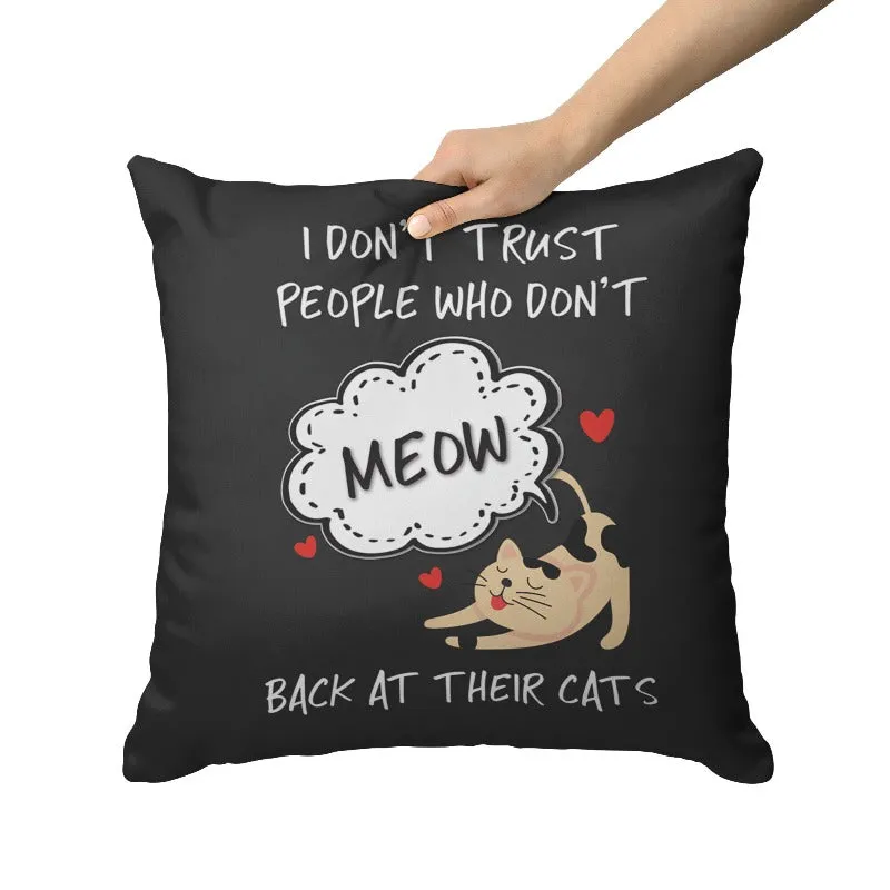 Cat Meow Throw Pillows