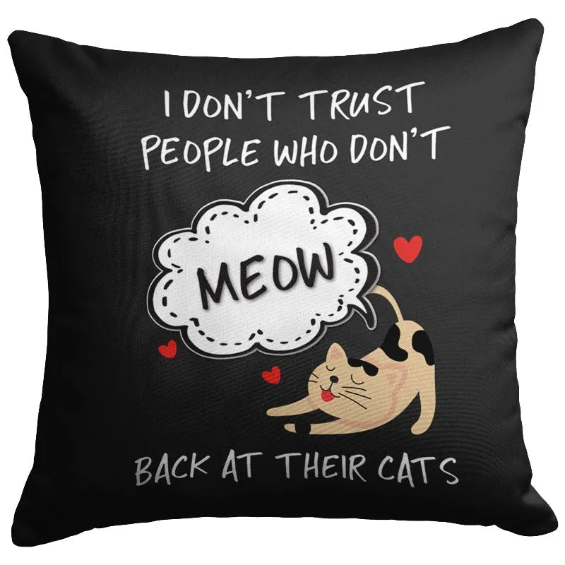 Cat Meow Throw Pillows