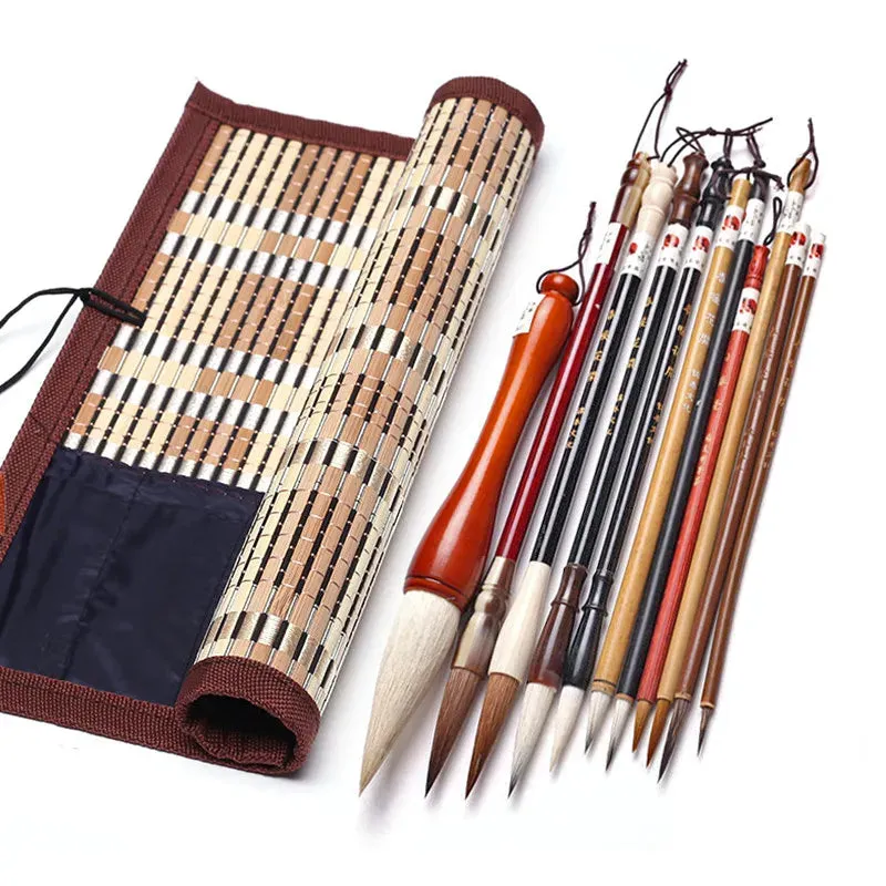 Chinese Calligraphy Brush Set - Japanese Calligraphy Set - Paint Brush Paintbrush - Writing Brush - Wolf Hair Mandarin Traditional Brush