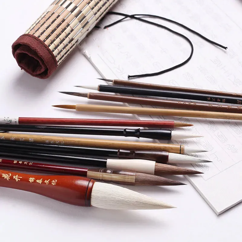 Chinese Calligraphy Brush Set - Japanese Calligraphy Set - Paint Brush Paintbrush - Writing Brush - Wolf Hair Mandarin Traditional Brush