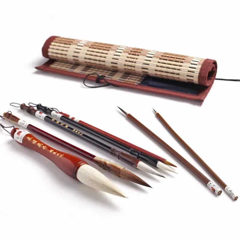 Chinese Calligraphy Brush Set - Japanese Calligraphy Set - Paint Brush Paintbrush - Writing Brush - Wolf Hair Mandarin Traditional Brush