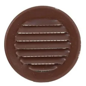 Circle Vent, Brown, 2-In., 6-Pk.