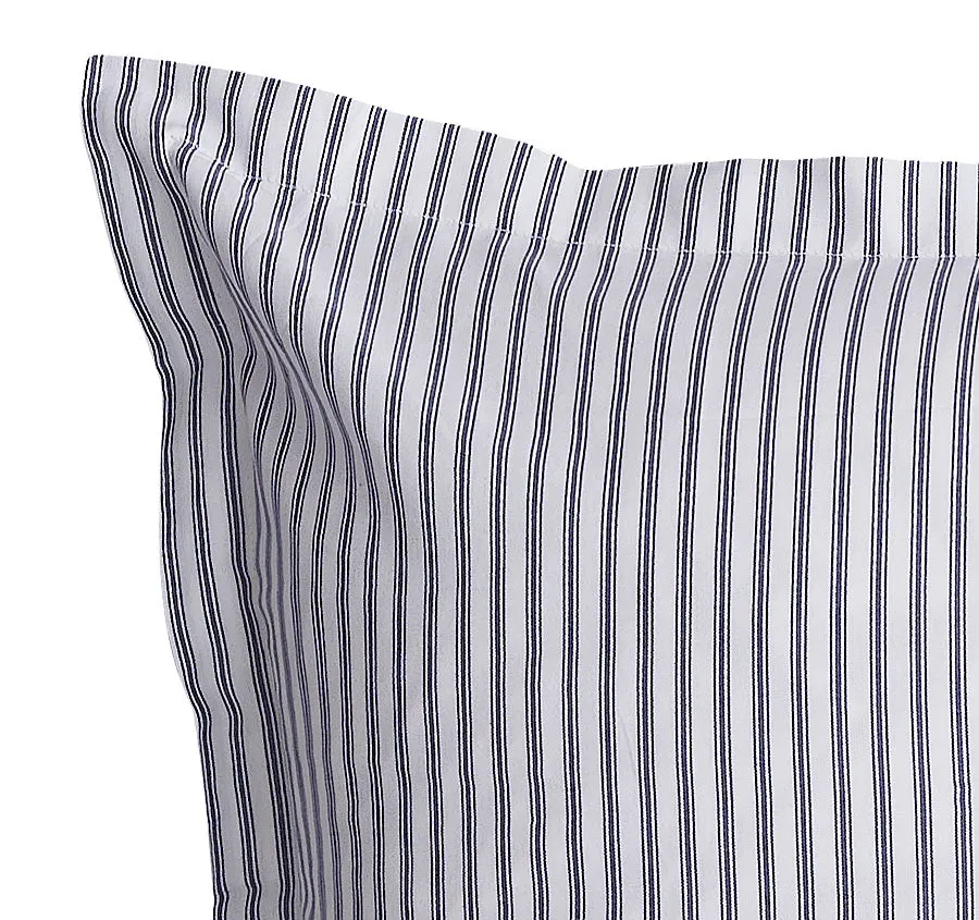 Classic Ticking European Pillowcase Navy