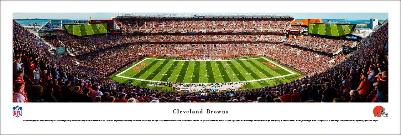 Cleveland Browns FirstEnergy Stadium NFL Gameday Panoramic Poster Print - Blakeway