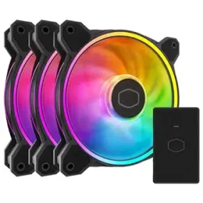 Cooler Master MasterFan MF120 Halo 3 in 1 RGB Case Fan - Black (MFL-B2DN-213P2-R2)