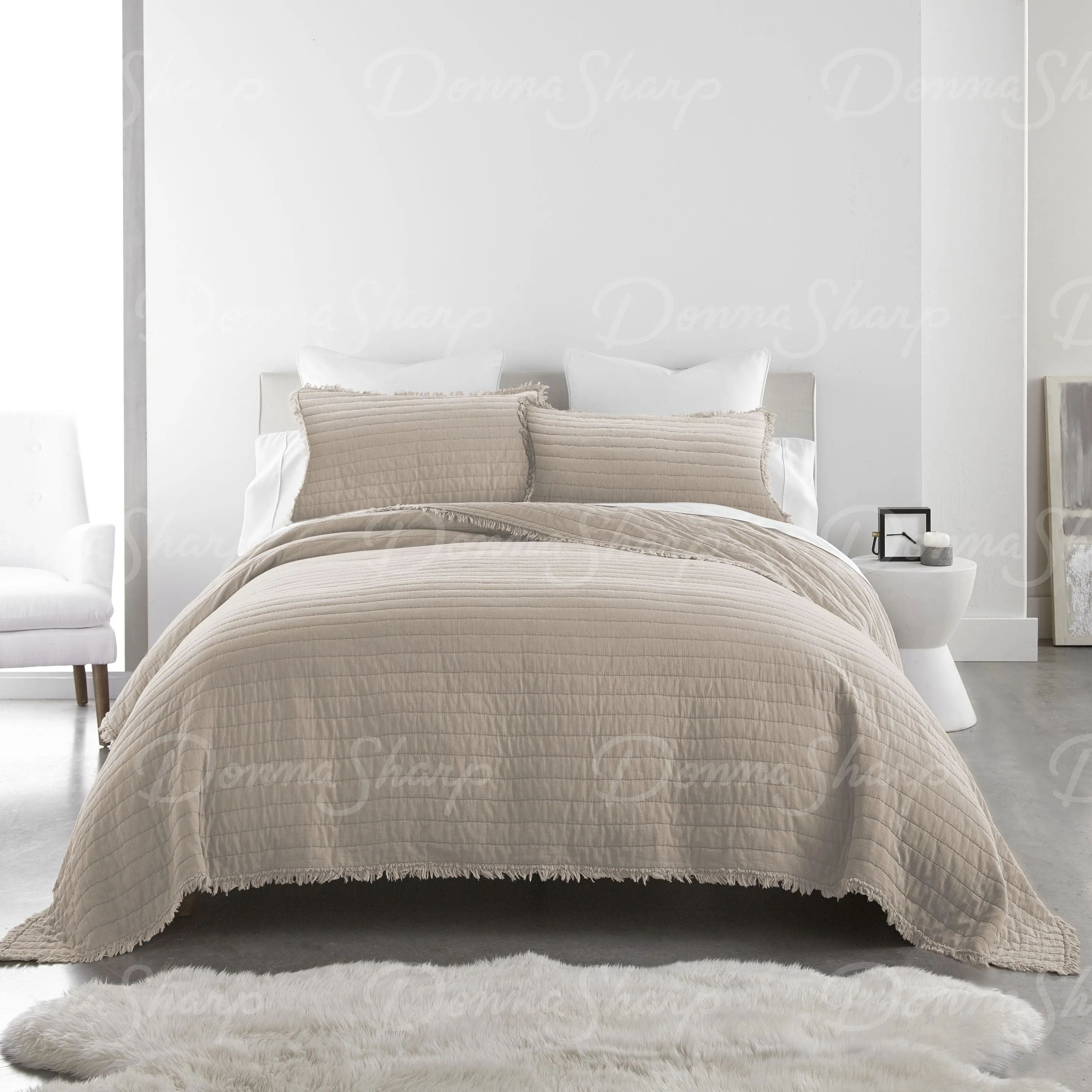 Delano Garment Washed Cotton Quilted Collection - Blush **DISCONTINUED - Quantities Limited**