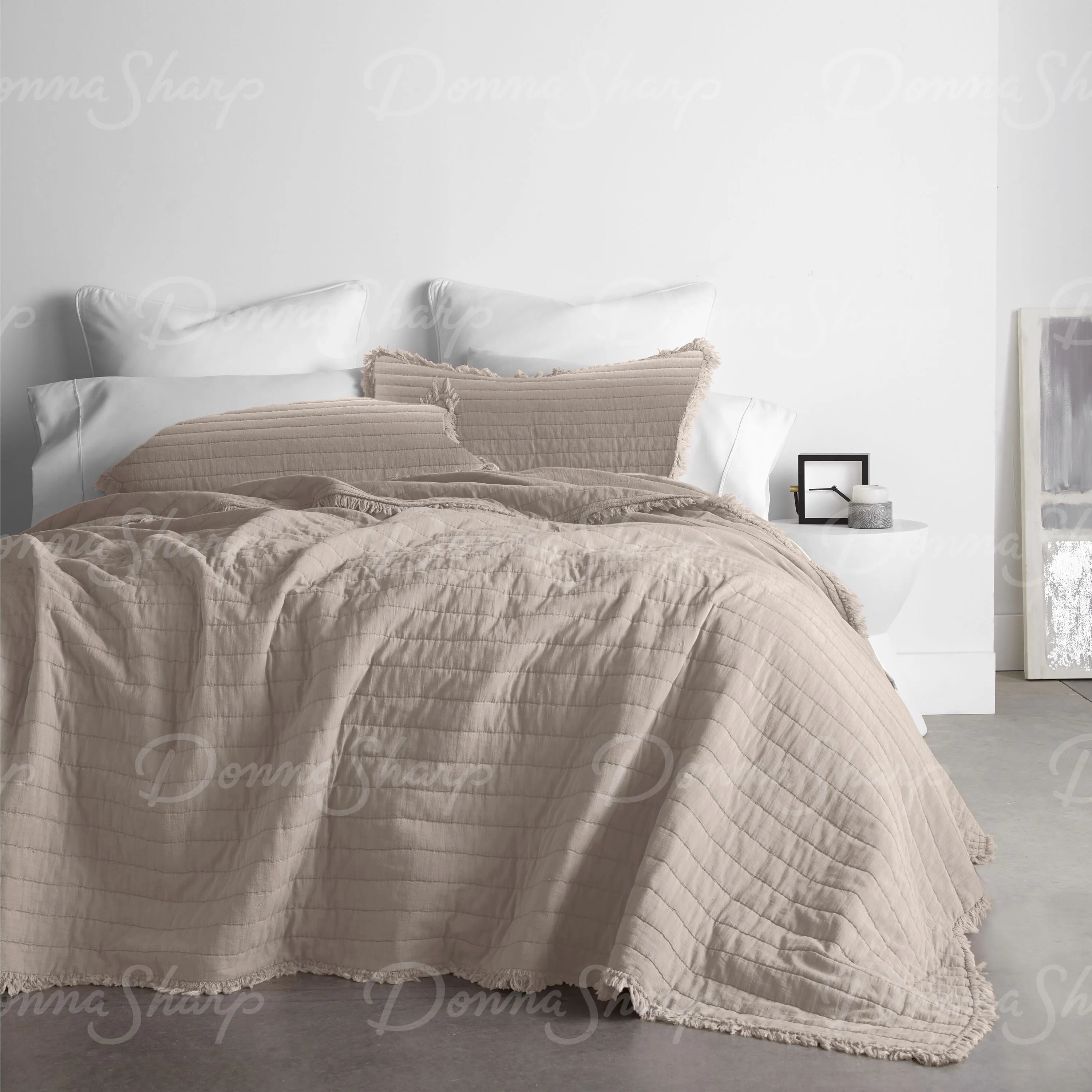 Delano Garment Washed Cotton Quilted Collection - Blush **DISCONTINUED - Quantities Limited**