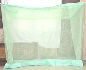 Divayanshi Mosquito Net for King Size Double Bed Polycotton (Green, 7x7)