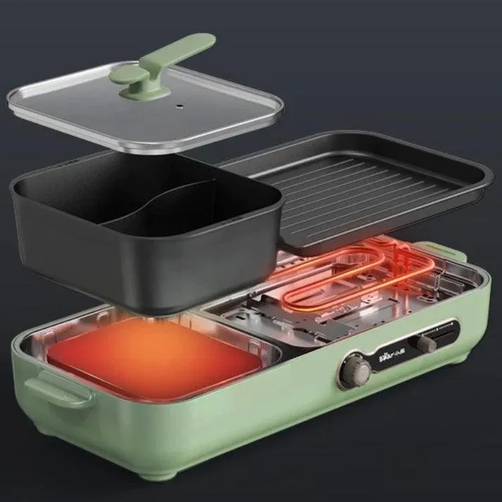 DKL-C16C1: BEAR Multi-function Electric Barbecue Hot Pot