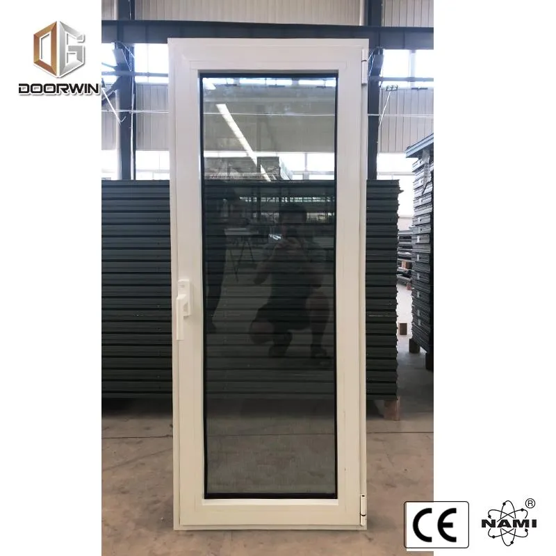 DOORWIN 2021WHITE(interior) BLACK(exterior) THERMAL BREAK ALUMINUM  TILT TURN WINDOW with fixed mosquito net