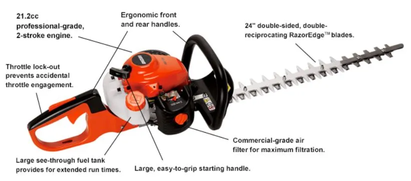 ECHO Hedge Trimmer with 24" double sided blades