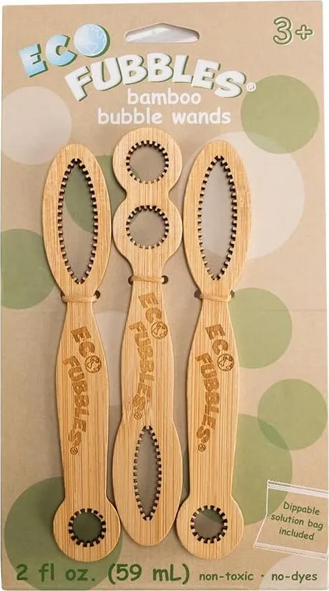 Eco Fubbles Bamboo Bubble Wands 3-pack