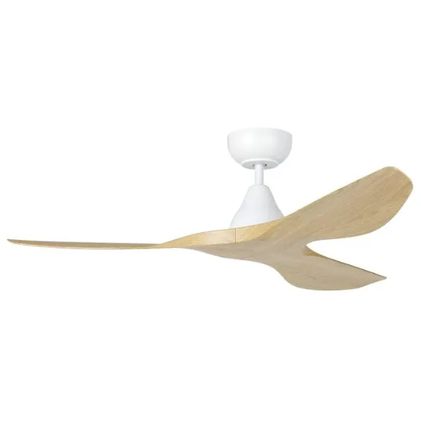 Eglo Surf 48in 122cm Ceiling Fan - White with Oak Finish