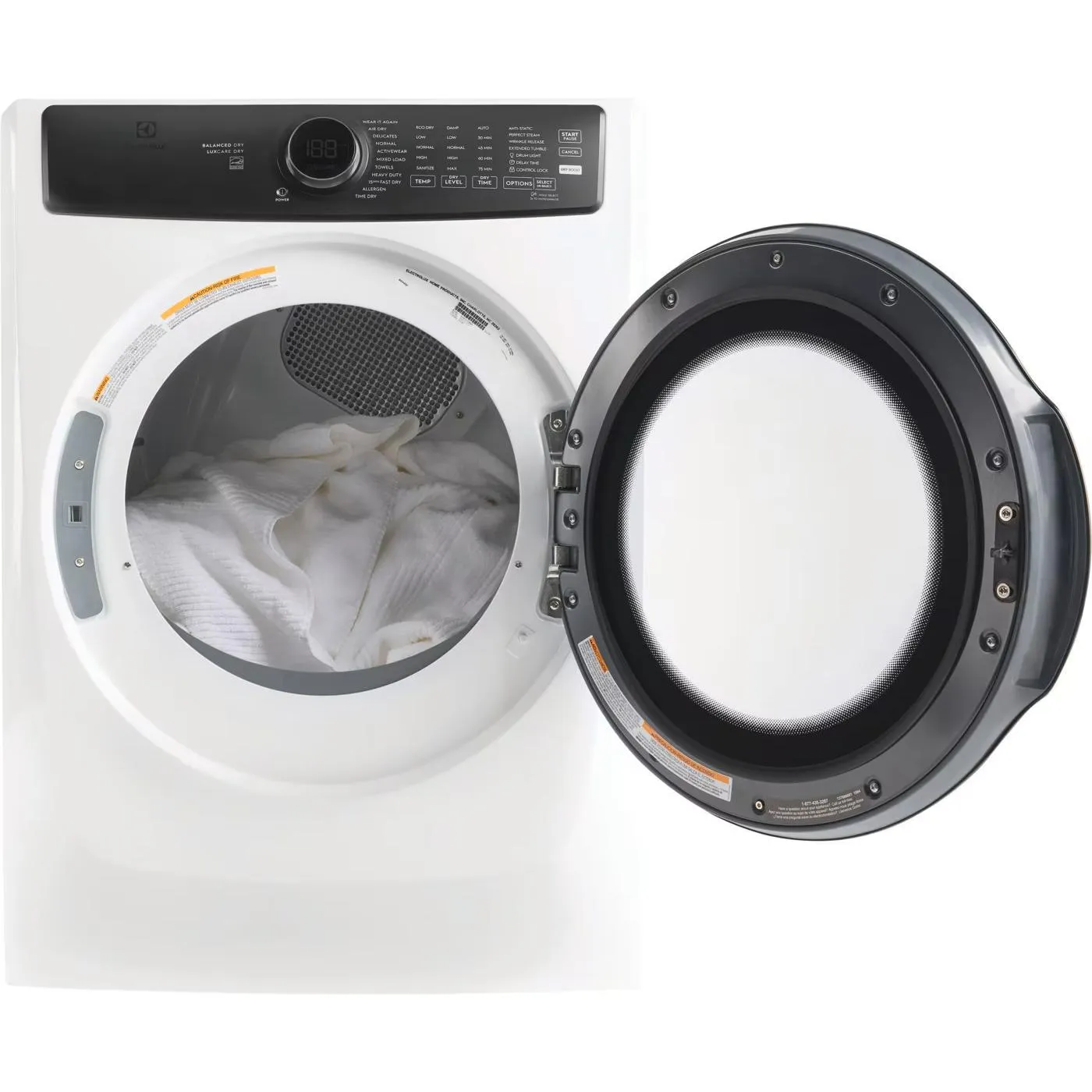 Electrolux 8.0 cu. ft. Front Load Perfect Steam™ Electric Dryer with Balanced Dry™ ELFE773CAW