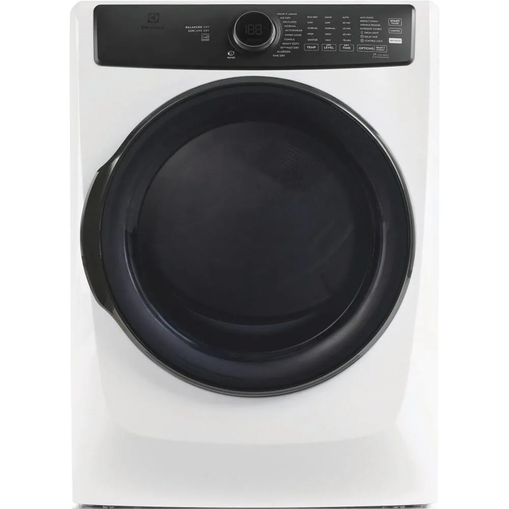 Electrolux 8.0 cu. ft. Front Load Perfect Steam™ Electric Dryer with Balanced Dry™ ELFE773CAW