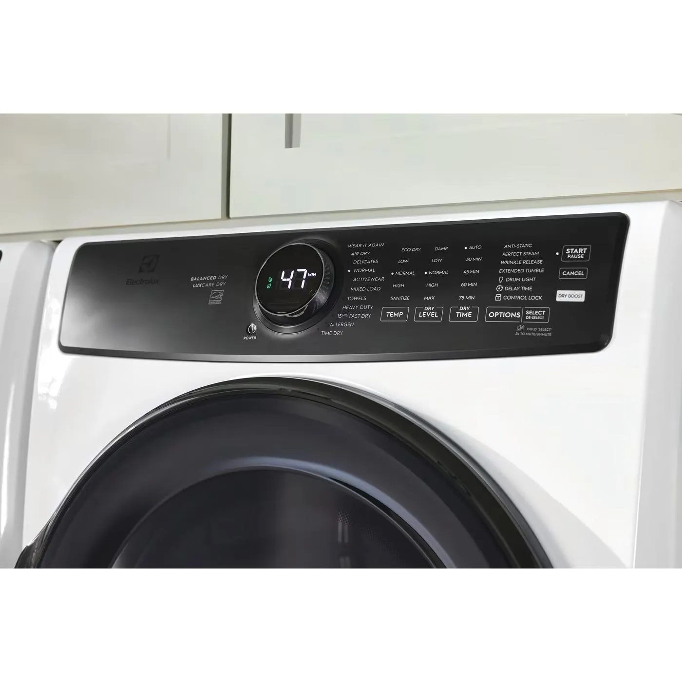 Electrolux 8.0 cu. ft. Front Load Perfect Steam™ Electric Dryer with Balanced Dry™ ELFE773CAW