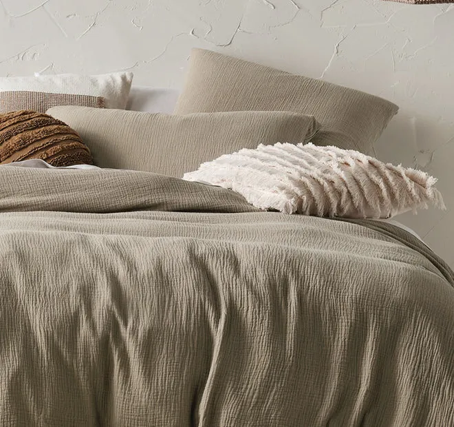 Elysian European Pillowcase Pebble