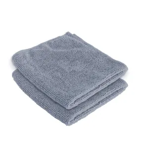 Encasa Microber Face Towel (40x60 cm) 400 GSM - Super Absorbent, Quick-Dry, Gentle on Skin, Super-Soft for Everyday Use | Microfiber Face Towel for Women & Men (Grey, Pack of 2)