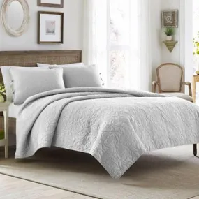 Felicity Soft Grey Quilt Set