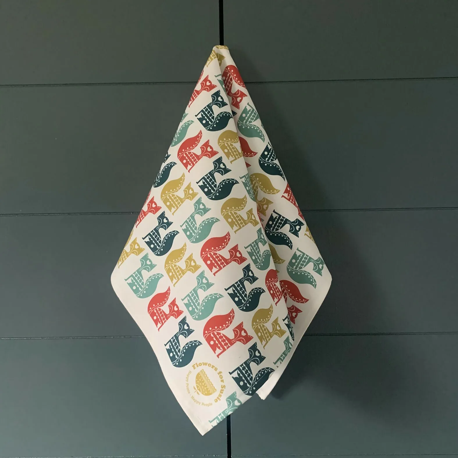 Fox Tea Towel - Multicoloured