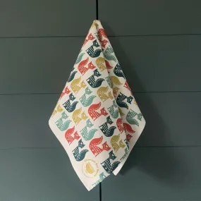 Fox Tea Towel - Multicoloured