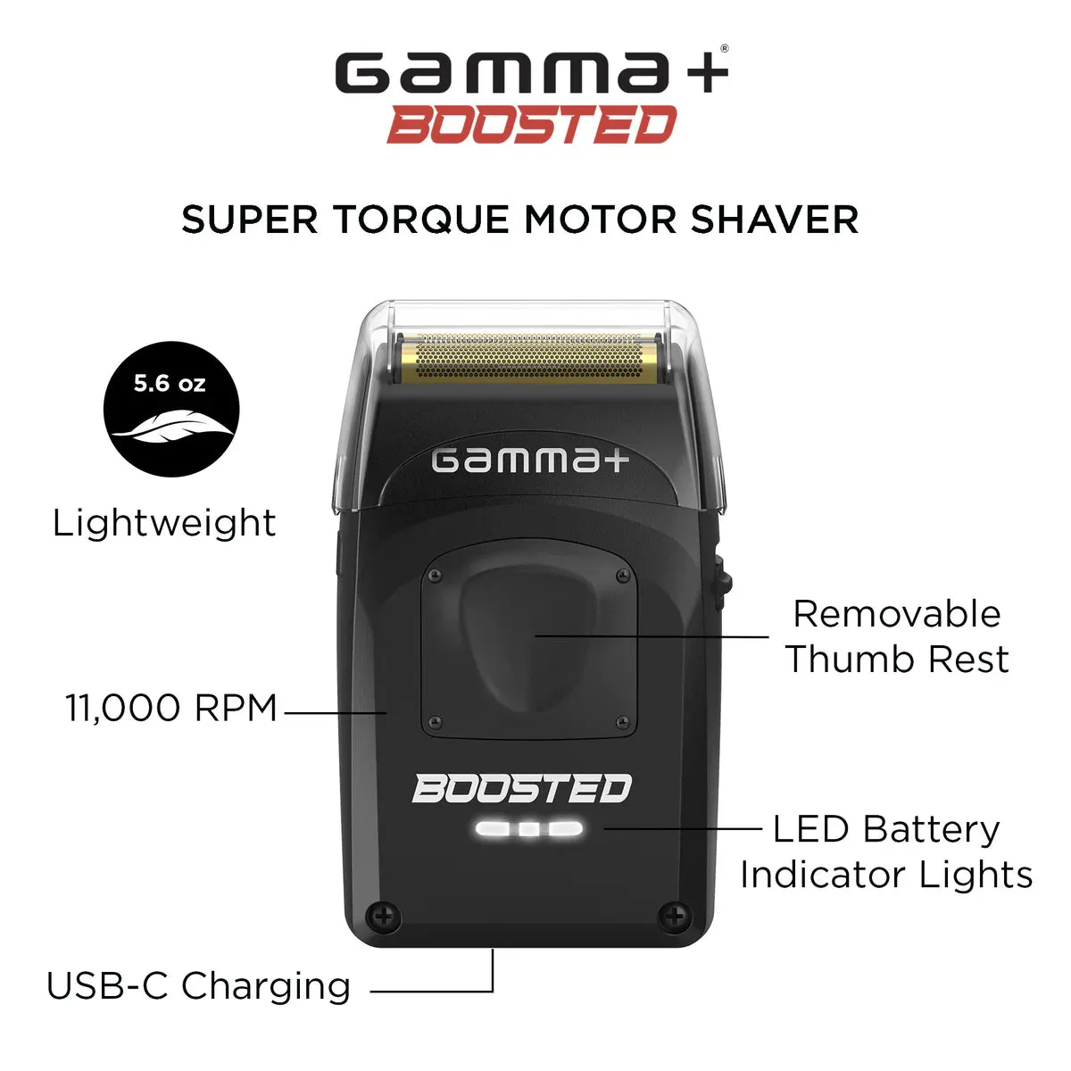 Gamma  Boosted Foil Shaver w/ Super Torque Motor (GP808M)