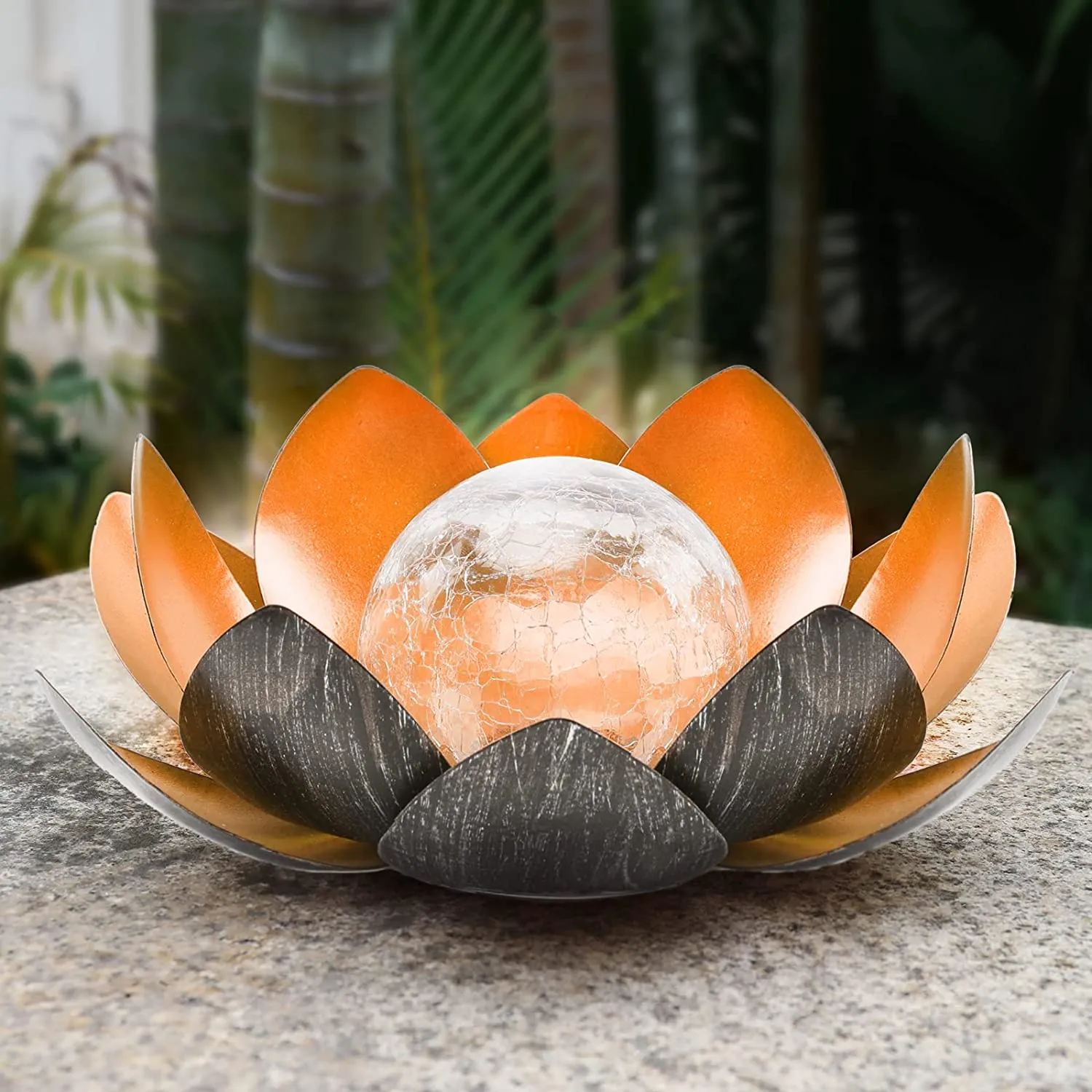 Garden Solar Lights Outdoor Decor Waterproof Lotus Flower