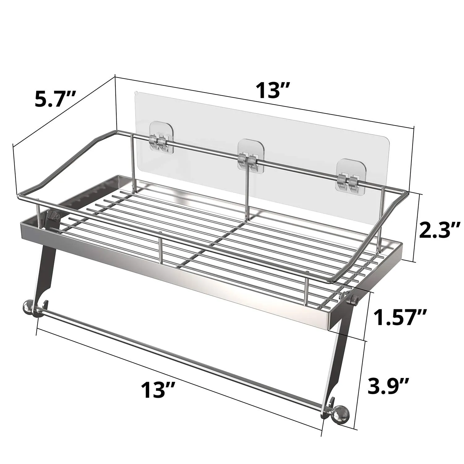 GeekDigg Paper Towel Holder with Shelf, Adhesive Wall Mount Paper Towel Holder for Kitchen