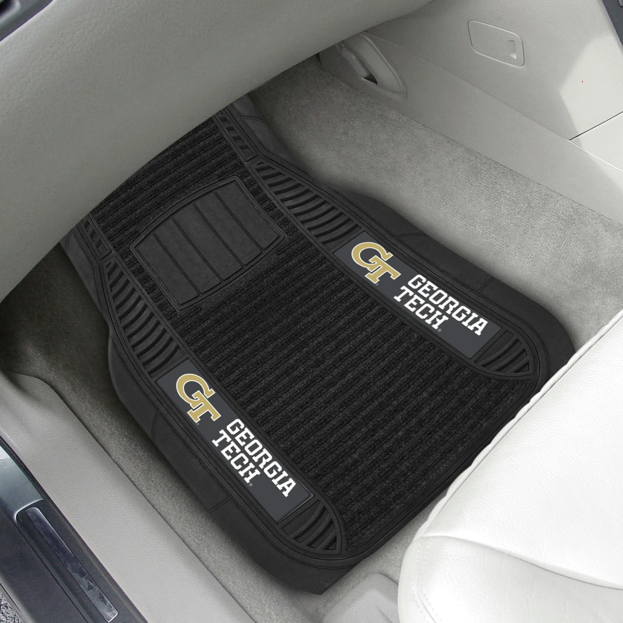 Georgia Tech Yellow Jackets 2 Piece Deluxe Car Mat Set