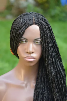 Ghana Weave Braided Wig - Black  (30 inches)