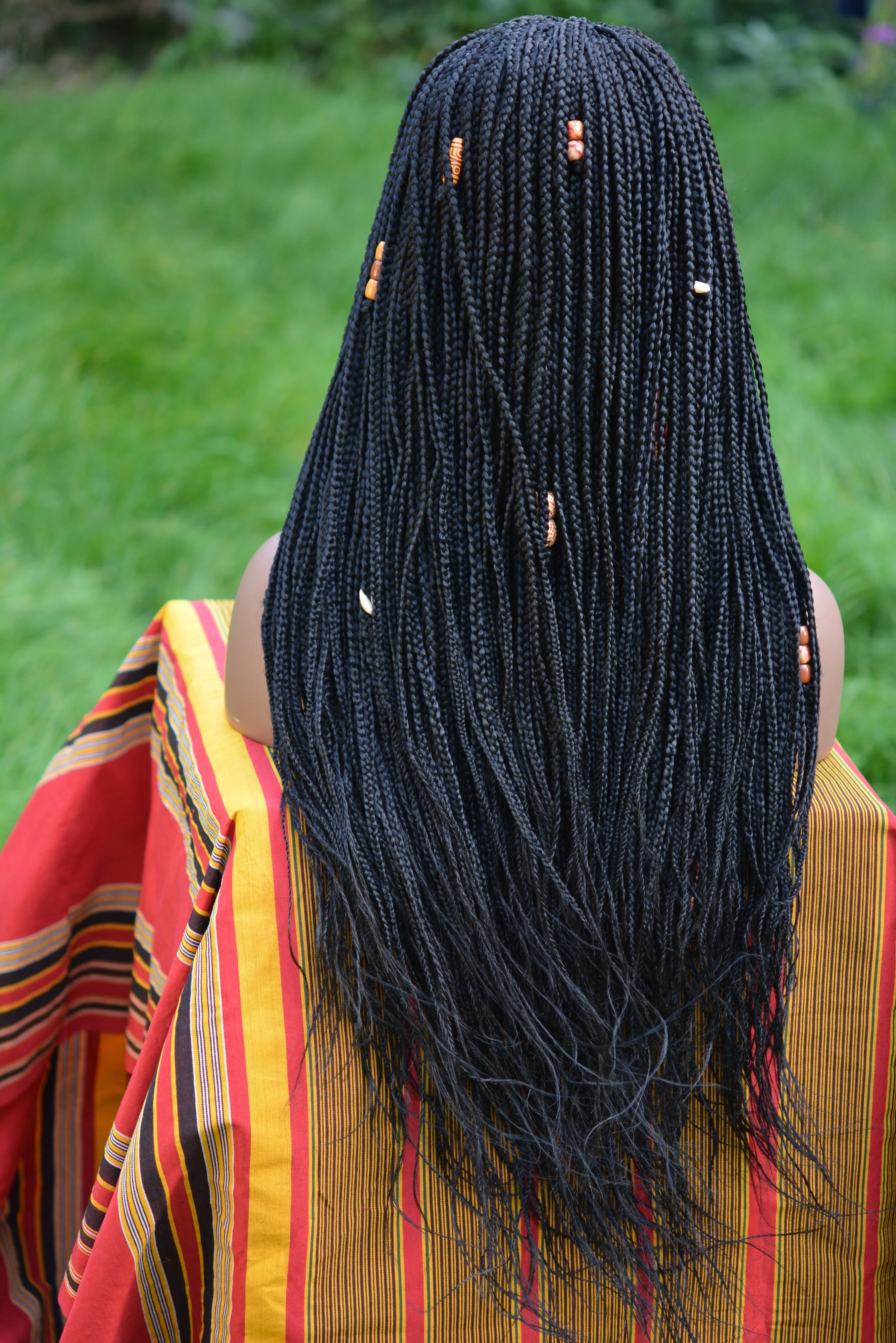 Ghana Weave Braided Wig - Black  (30 inches)