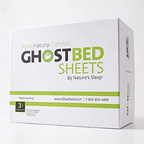 GhostBed Queen Cooling Supima Cotton and Tencel Luxury Sheet Set - Wrinkle Resistant with Deep Pockets, 4 Piece, Gray