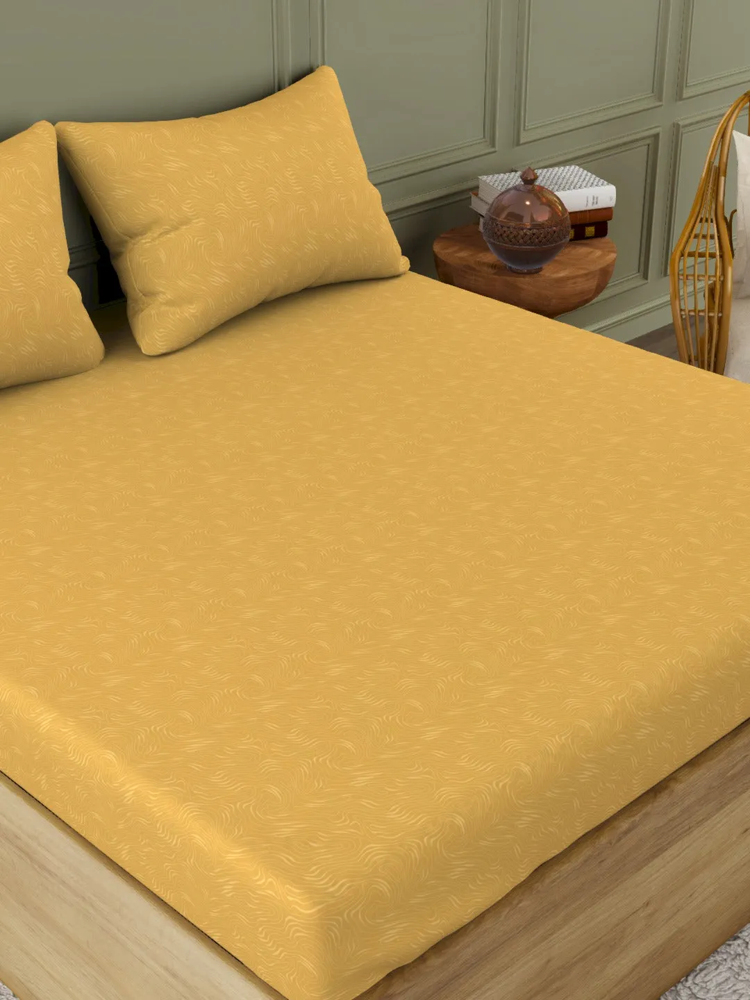 Gold Jacquard Marble Arch Sheet Set