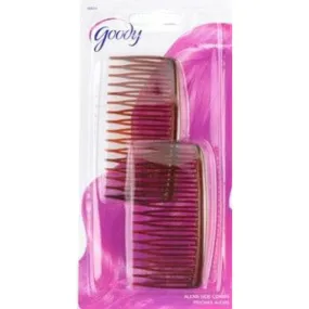 GOODY - Mock Tortoise Side 3-1/2" Combs - 2 Pieces