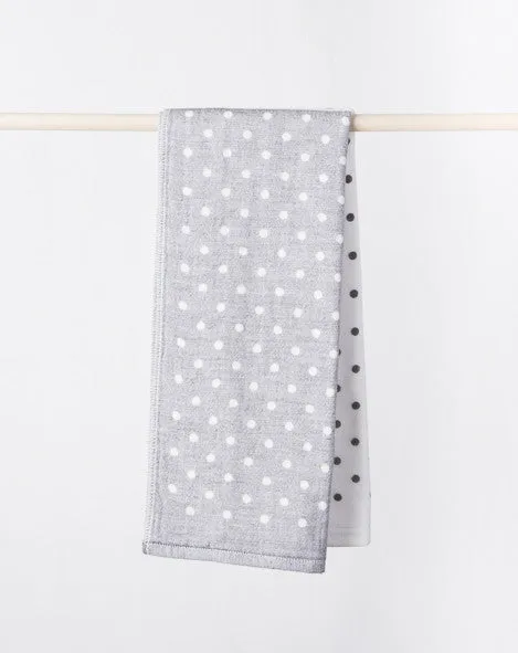 Grey Polka Dot Hand Towel