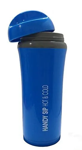 Handy sip Insulated Flask/Bottle/Gym Bottle/Shaker/Gainer Bottle (hot & Cold) 400 ml Blue