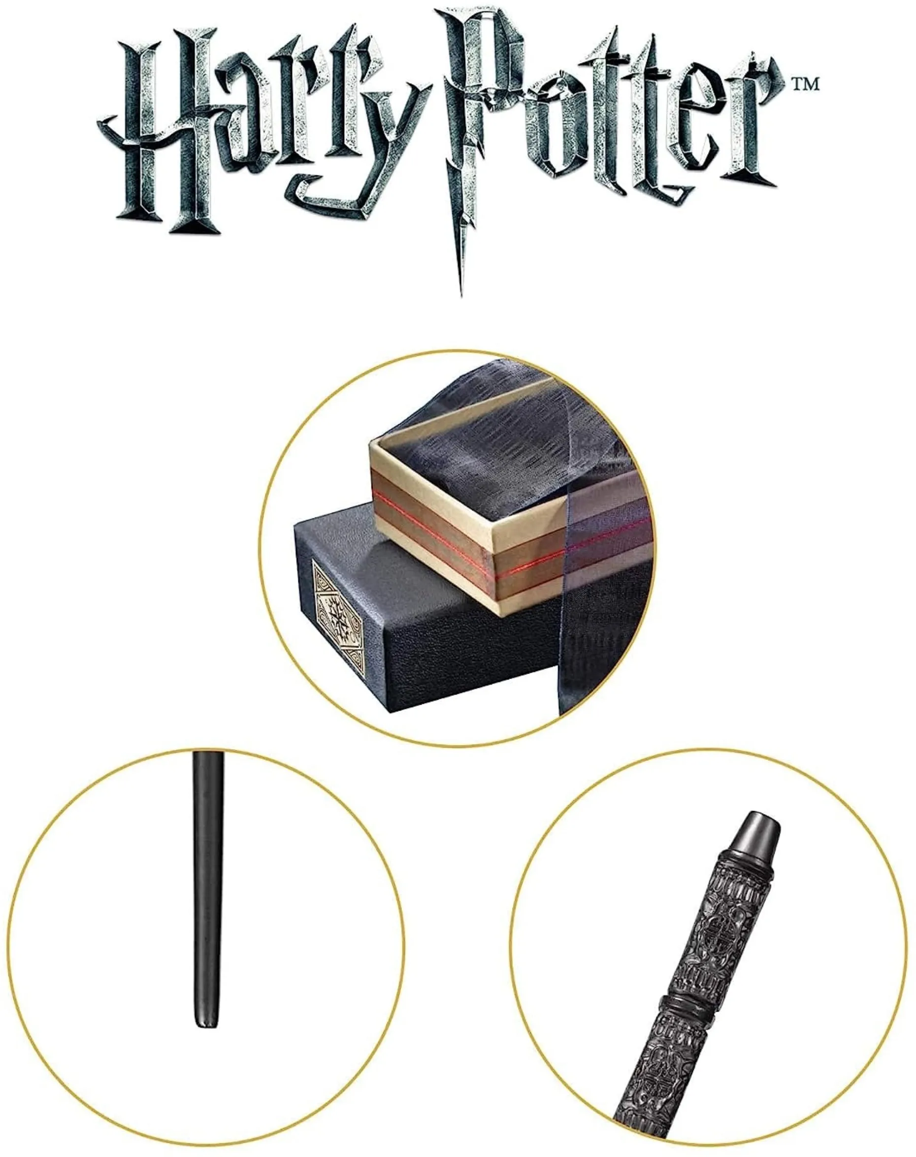 harry potter snap wand with black music box