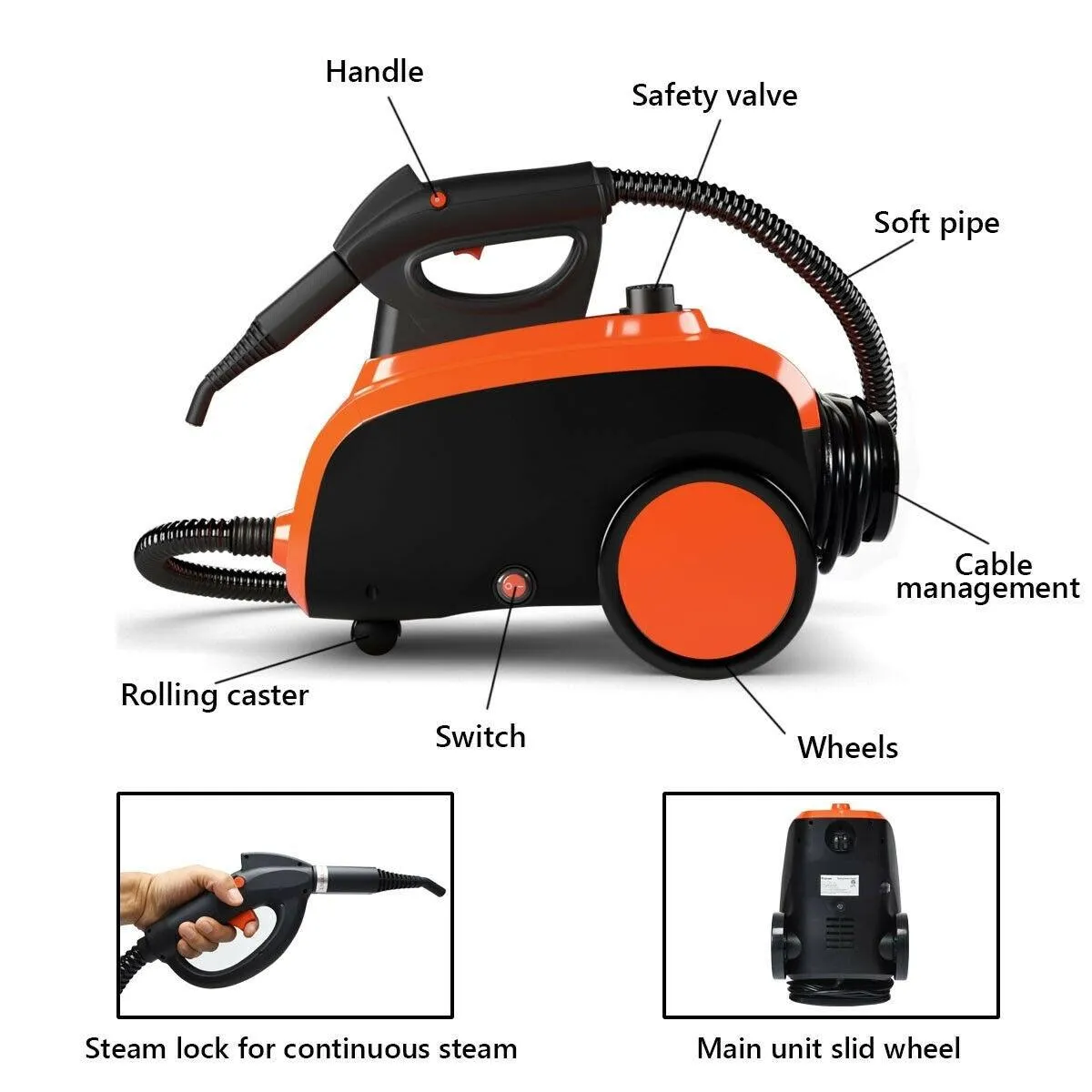 Heavy Duty Household Multipurpose Steam Cleaner with 18 Accessories 04219876