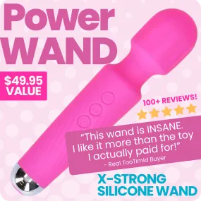 High-Power Silicone Wand Vibrator in Pink (Intense Vibrations!)