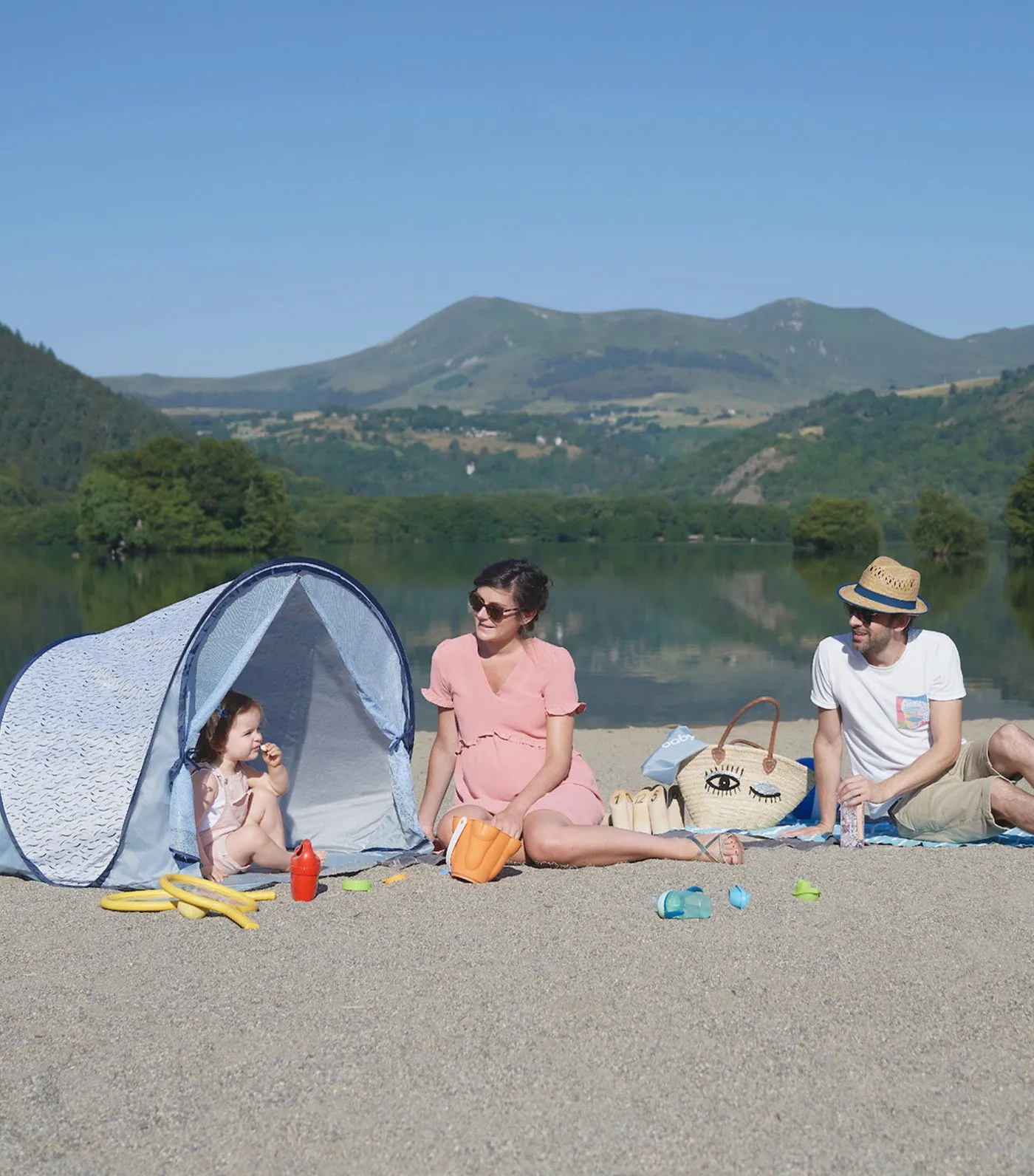 High Protection Anti-UV SPF 50  Tent for Baby - Blue Waves