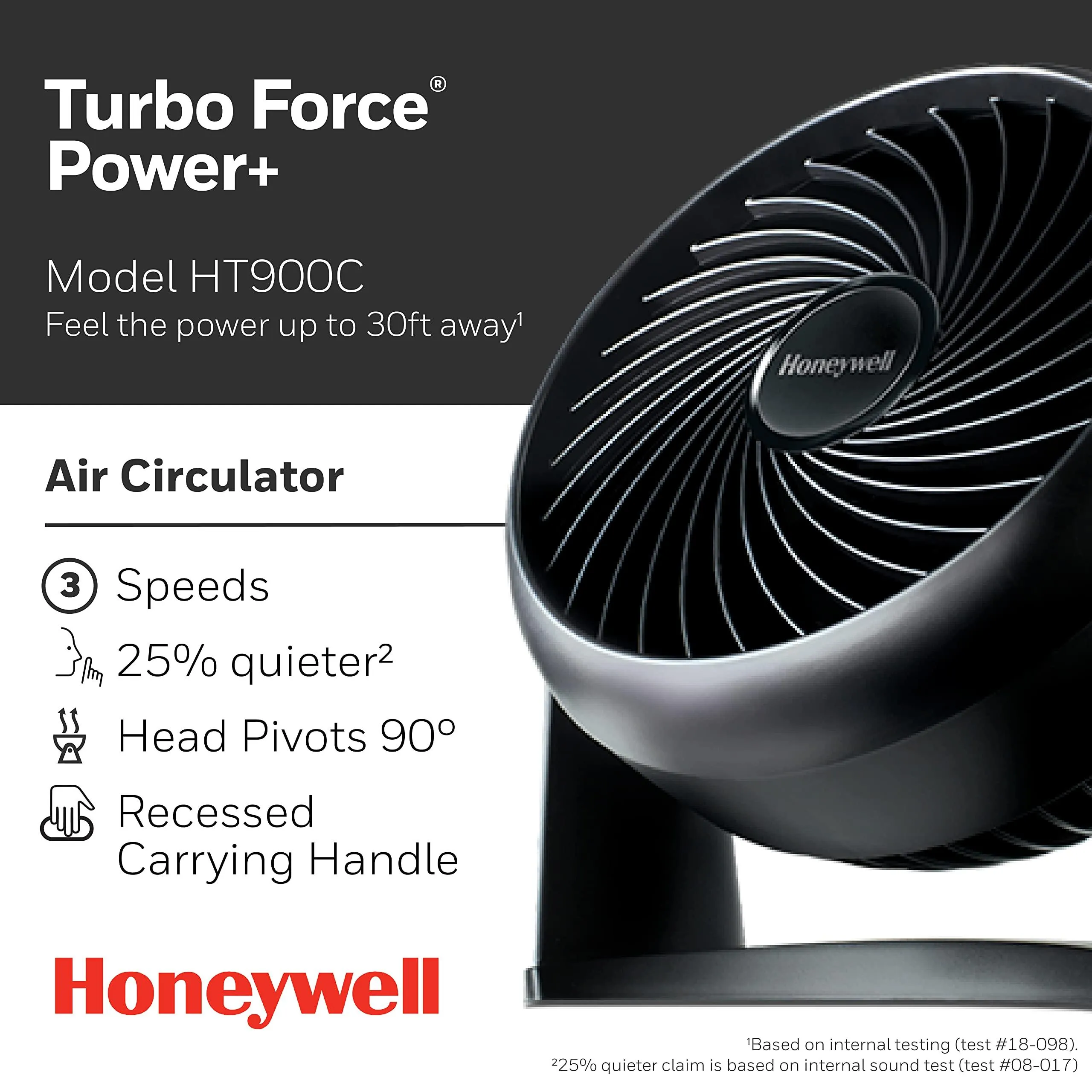 Honeywell HT900C 7" TurboForce® POWER  Desk/Table Fan