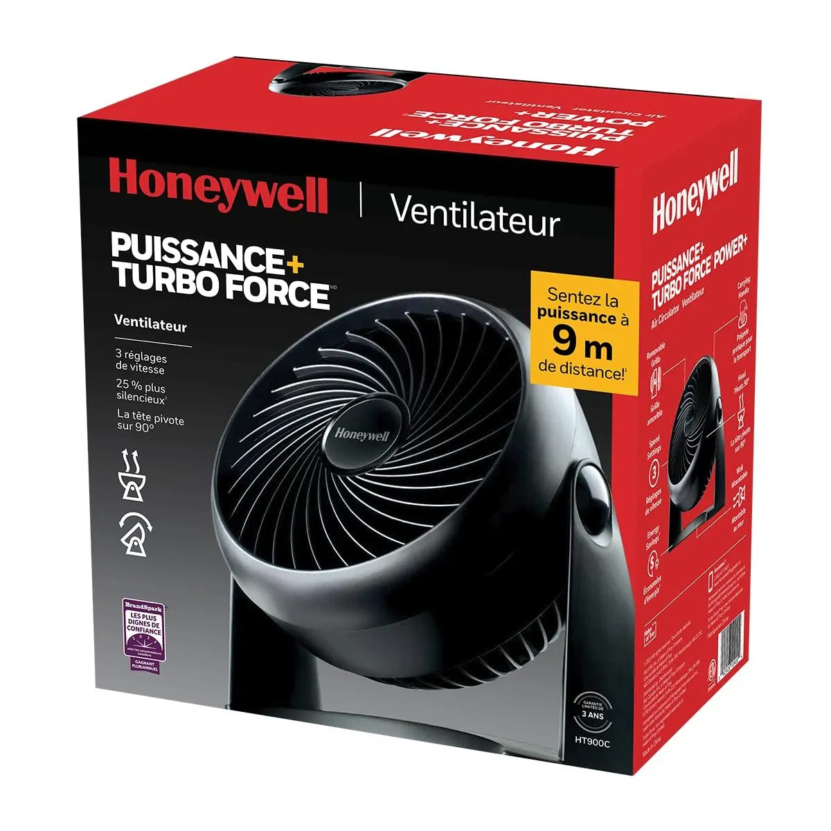 Honeywell HT900C 7" TurboForce® POWER  Desk/Table Fan