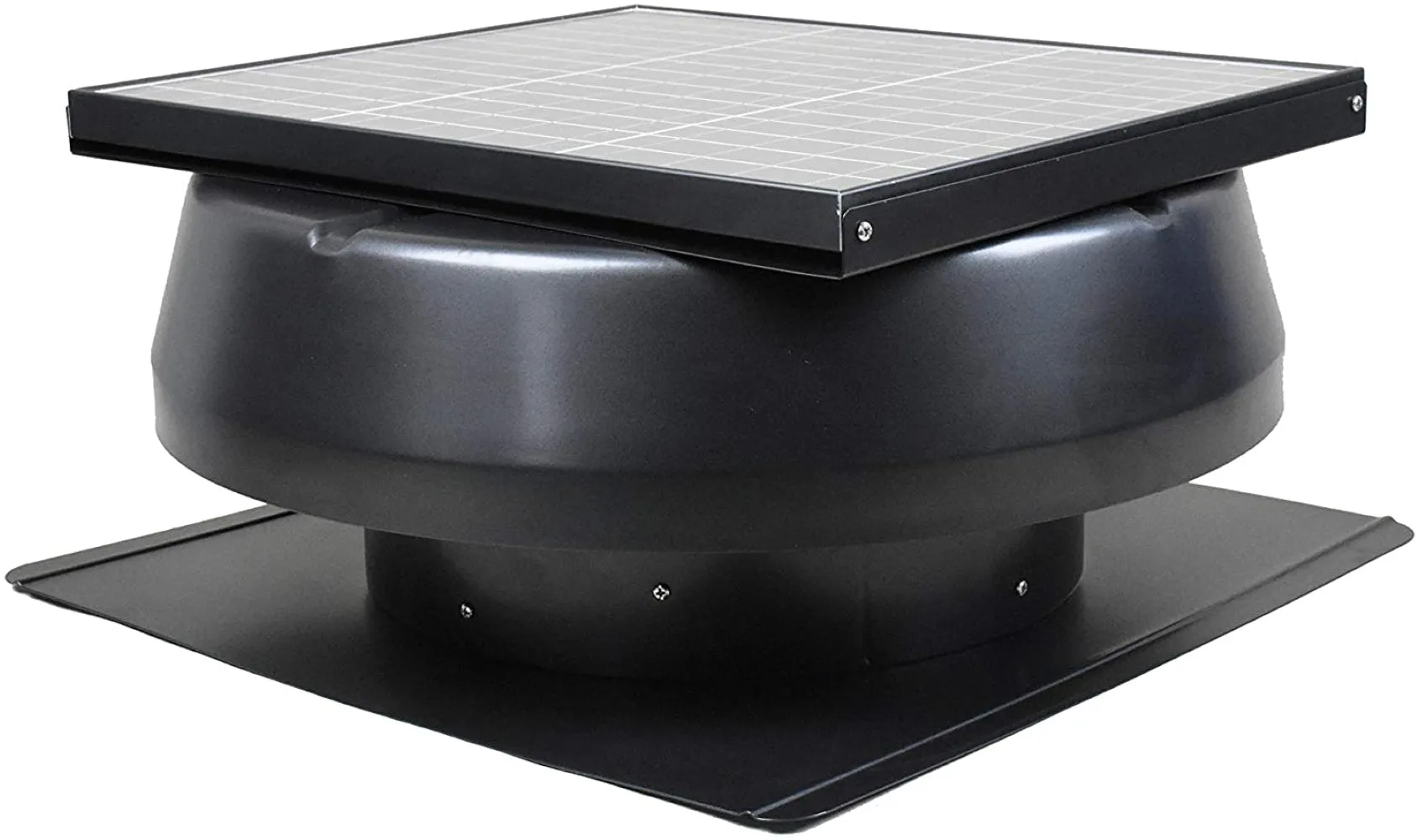 ILG8SF301 - iLIVING HYBRID Ready Smart Exhaust Solar Roof Attic Exhaust Fan, 14", Black, Round, 15-Year Warranty, Cools up to 2000 sq ft